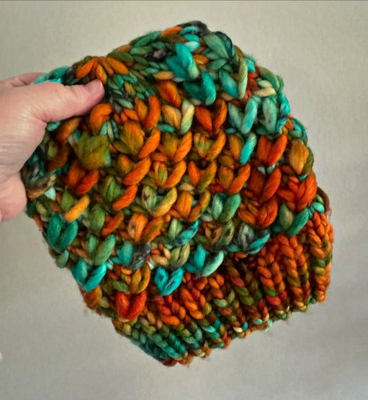 Custom Knit Beanie with Faux Fur Pom