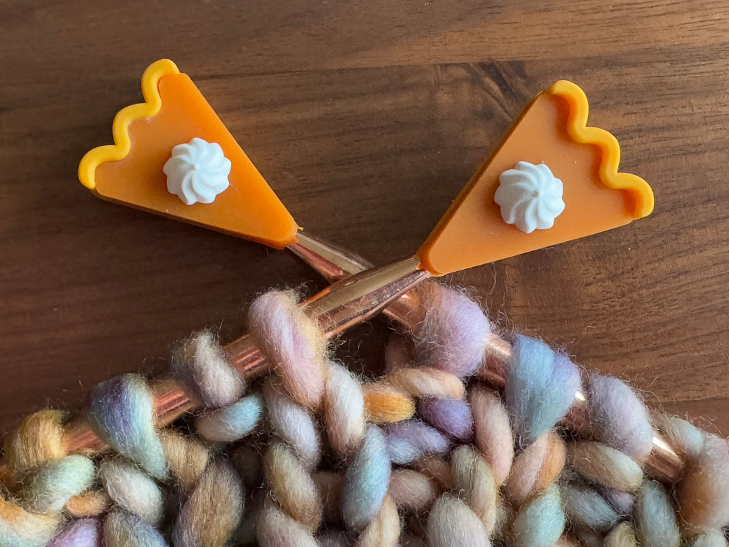 Knitting Needle Point Protectors - Pumpkin Pie